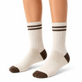 Calze sportive a coste 39-42 beige e marrone - tessuto a maglia per uso quotidiano
