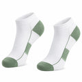 Calze sportive 43-46 in tessuto a maglia bianco e verde con supporto elastico