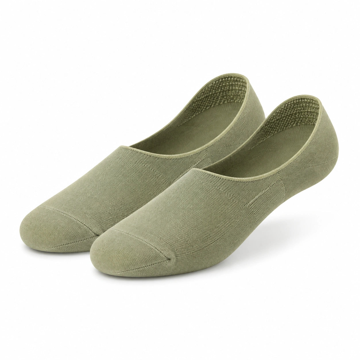 Calzini invisibili 39-42 in tessuto a maglia verde salvia - stile essenziale