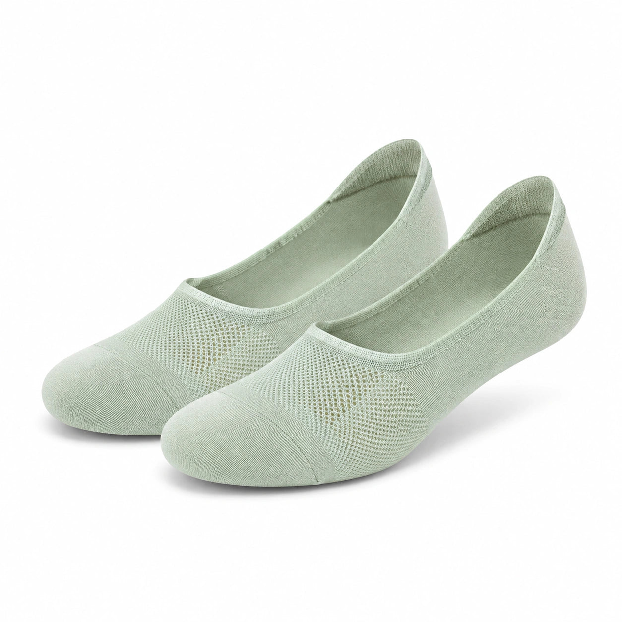 Calzini fantasmino 43-46 in maglia verde chiaro traspiranti