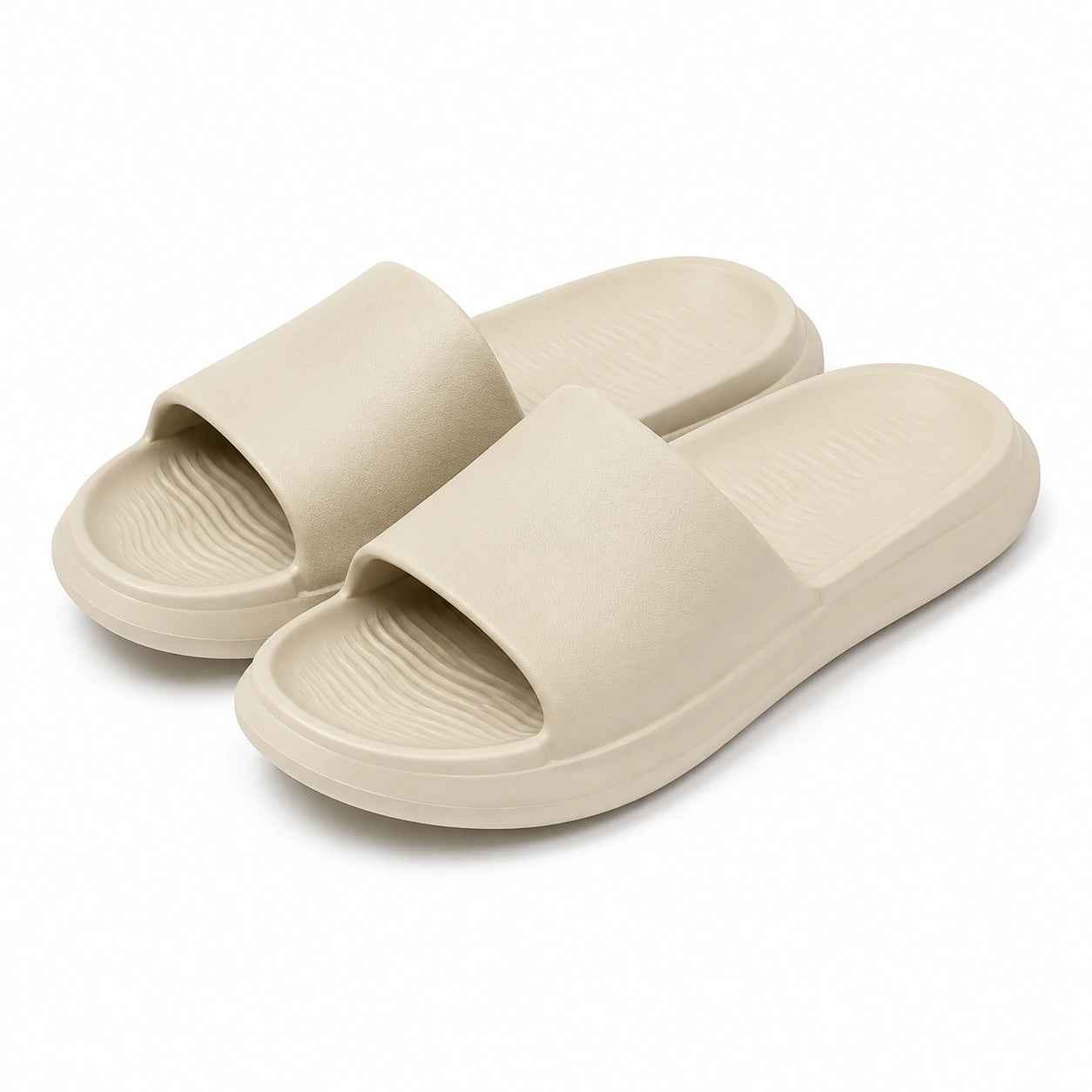 Ciabatte slide 38/39 in materiale sintetico espanso beige per uso quotidiano