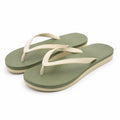 Infradito 42/43 verdi e beige in materiale sintetico - leggere per spiaggia e piscina
