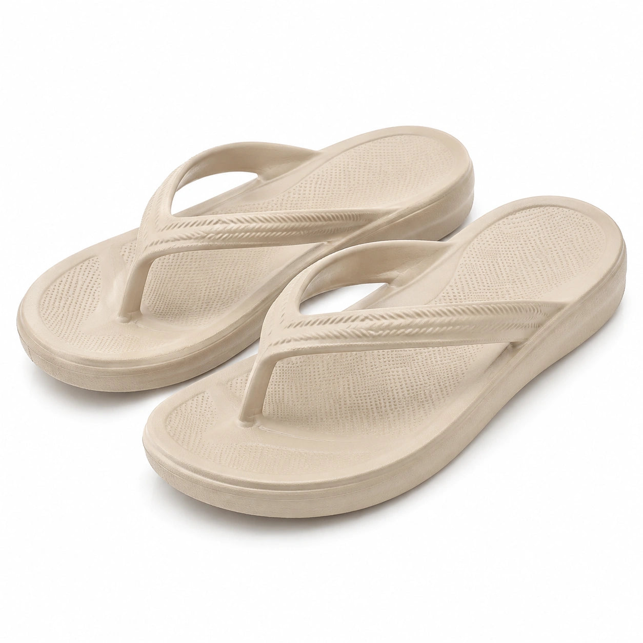 Infradito 38/39 in materiale sintetico beige - suola testurizzata per uso estivo