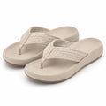 Infradito 40/41 beige con fascia tessile e suola platform