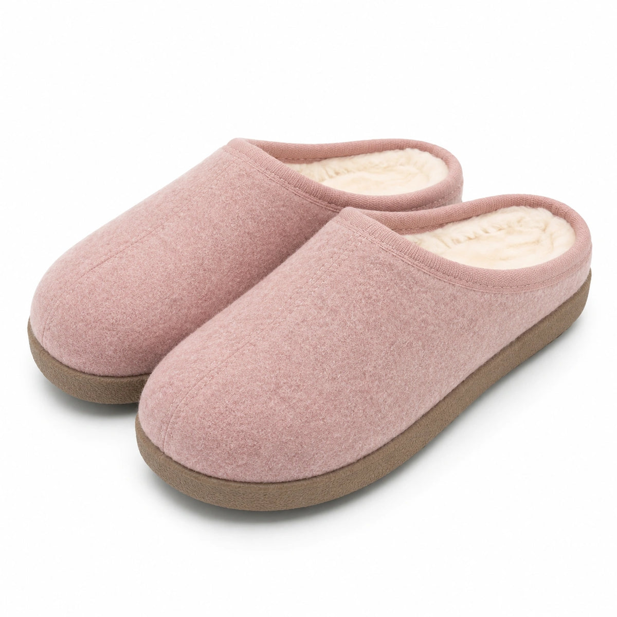 Pantofole donna 38/39 in tessuto rosa con fodera morbida per uso interno