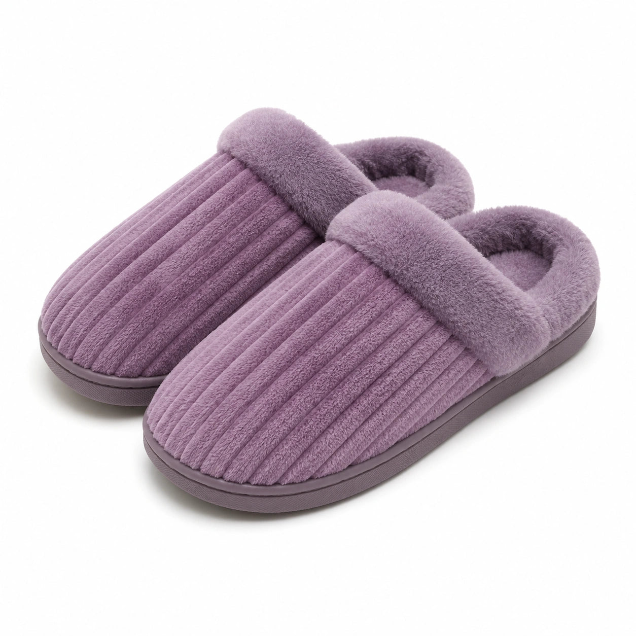 Pantofole da donna 38/39 in tessuto viola - suola antiscivolo per interno