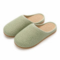 Pantofole da uomo 42/43 in tessuto intrecciato verde salvia - calzature leggere da interno